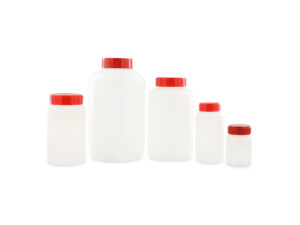 Plastic powder jars - lab jars