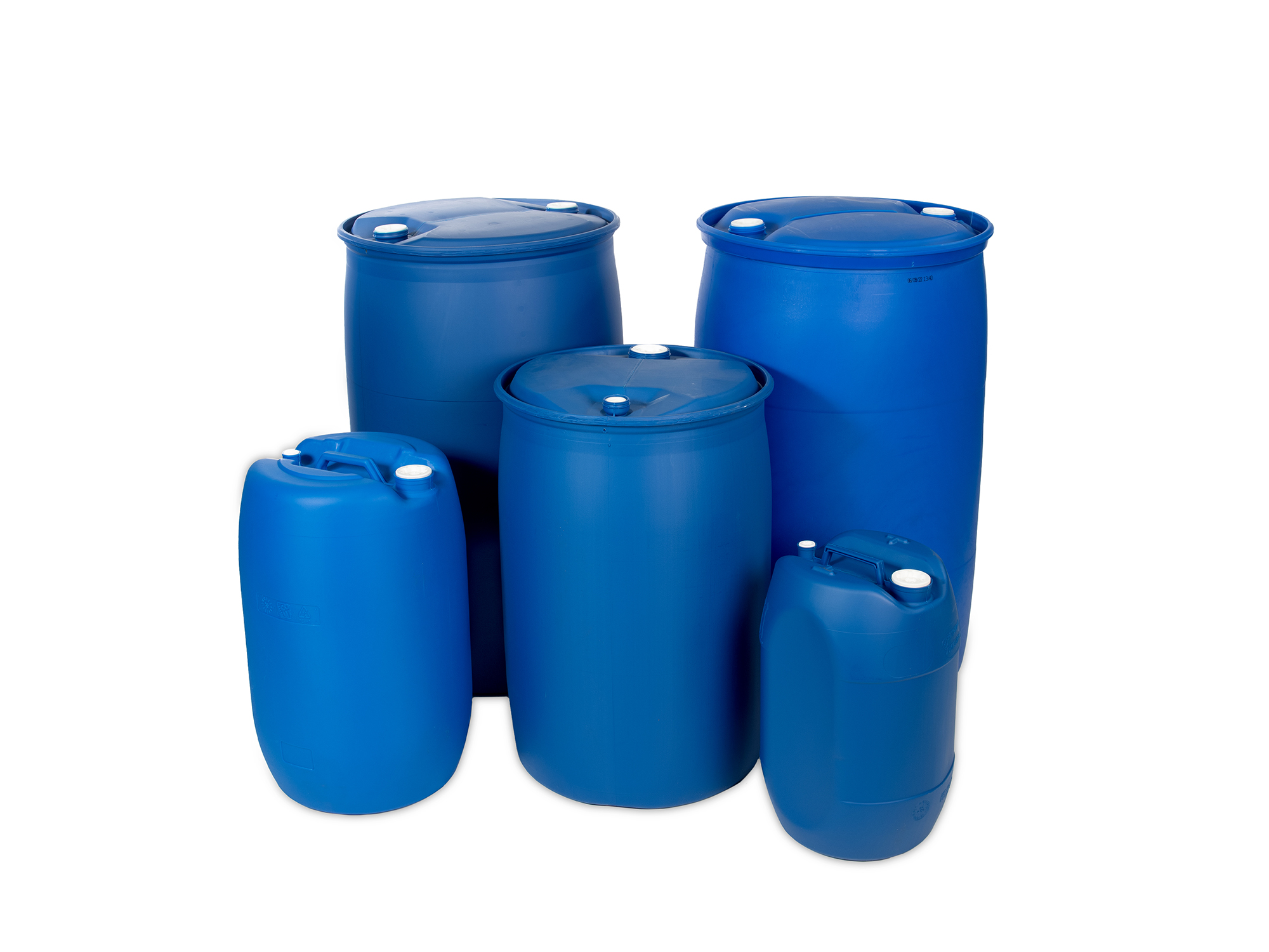 PE bondel barrels in various sizes
