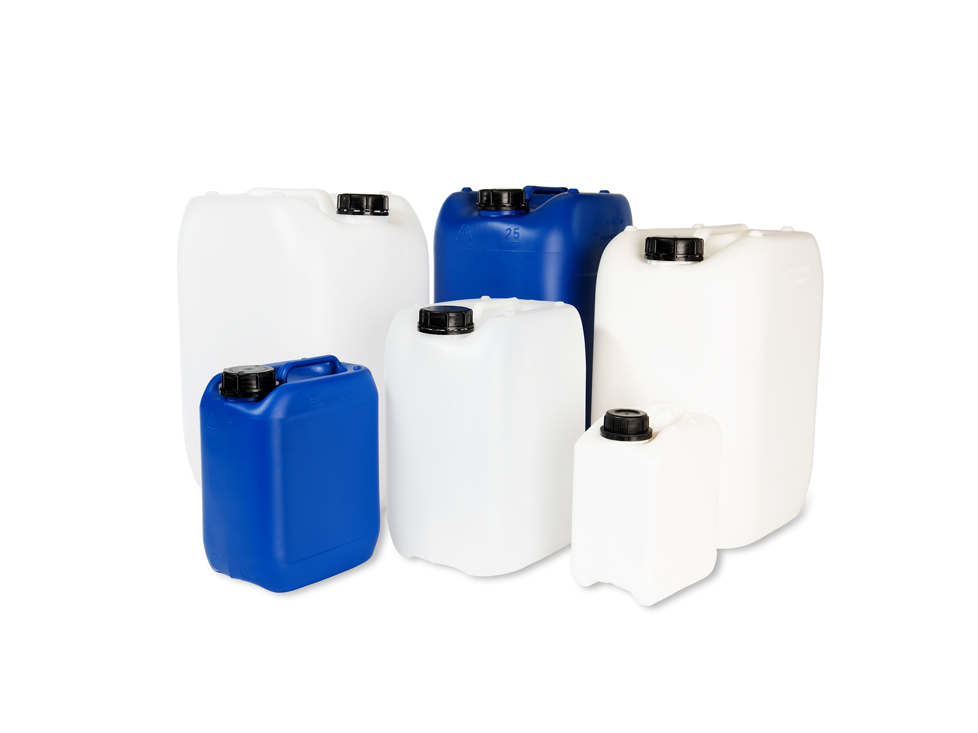 Bidons empilables de différentes tailles