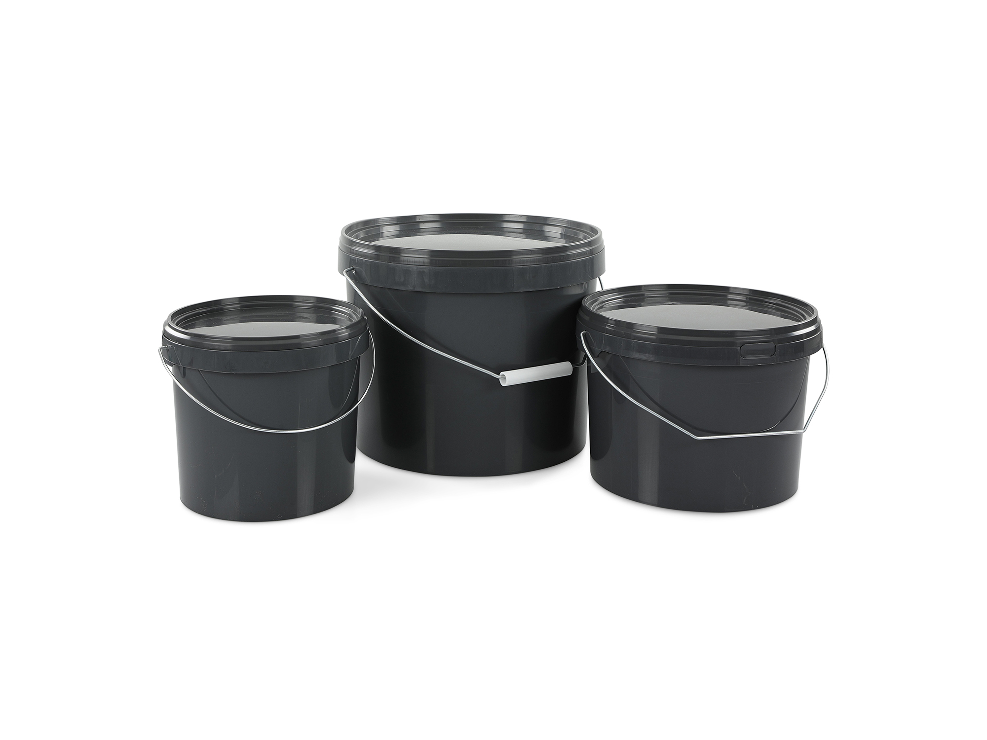 Recycled buckets made from PCR material
