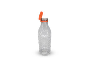 PET bottle feeding with tethered cap